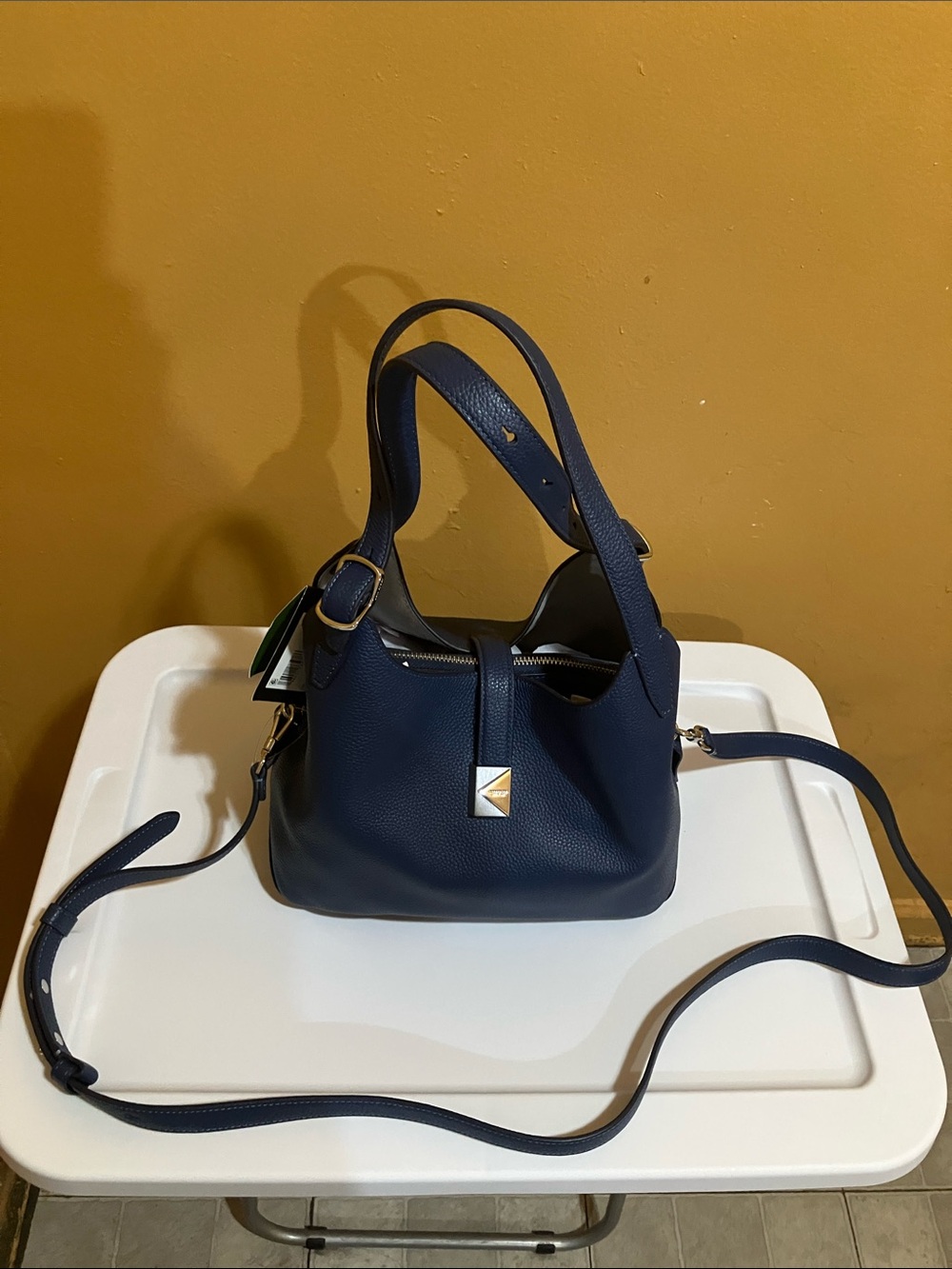 Kate Spade Deco Small Crossbody tote Spectacle Pond pebble leather